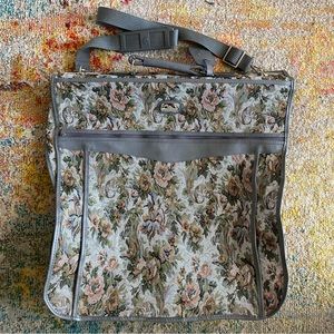 Vintage, Jordache, Gray, Floral Garment Bag. LIKE NEW.